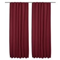 VORHANG Amelie TK mit Kräuselband 140x245cm Rot (2tlg) - Rot, Textil (140/245/1cm) - Beautissu 