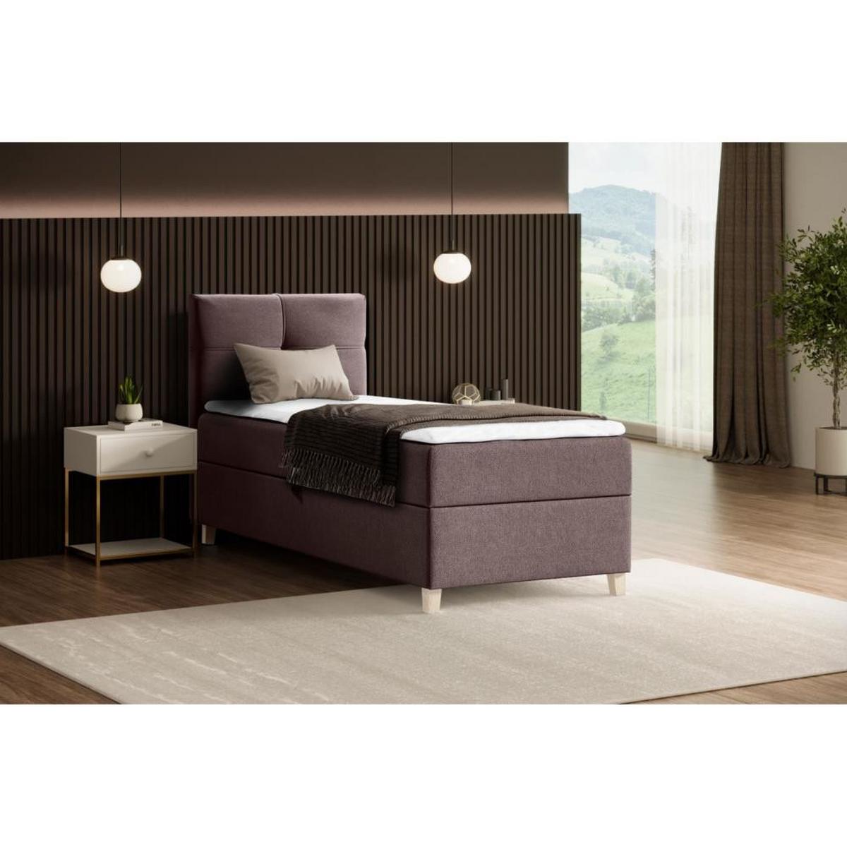 POLSTERBETT Helen Mini 103/206/106 braun - Braun, Holzwerkstoff/Textil (100/200cm) - Beautysofa