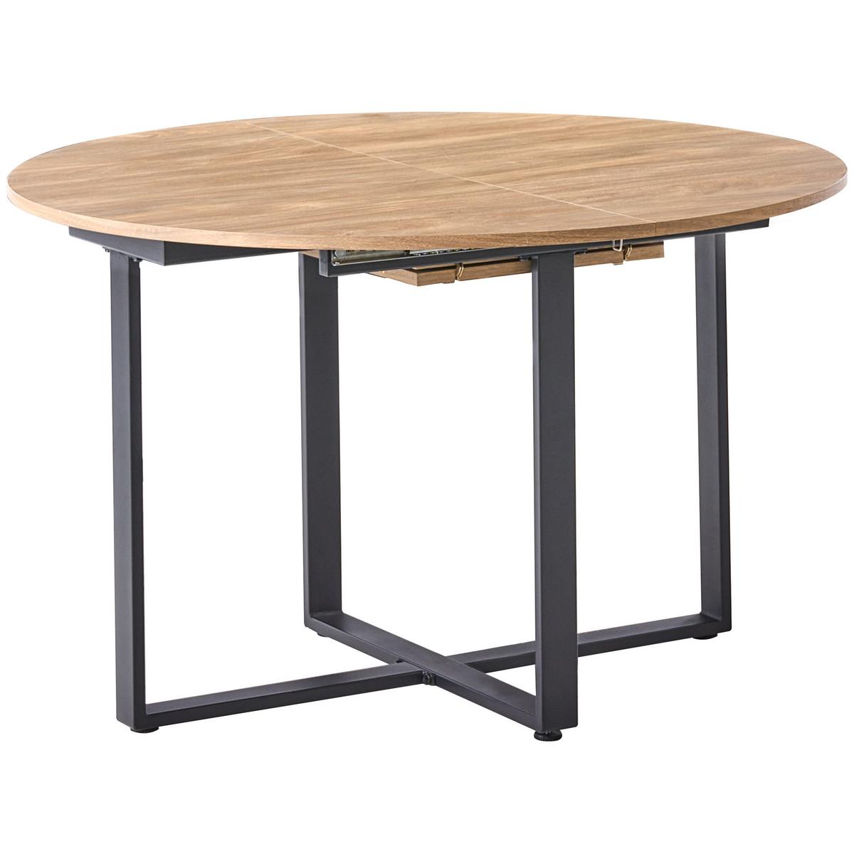ESSTISCH Braun 120-160/120 cm Alexandrina - Braun, Holzwerkstoff (120/120/75cm) - Beliani