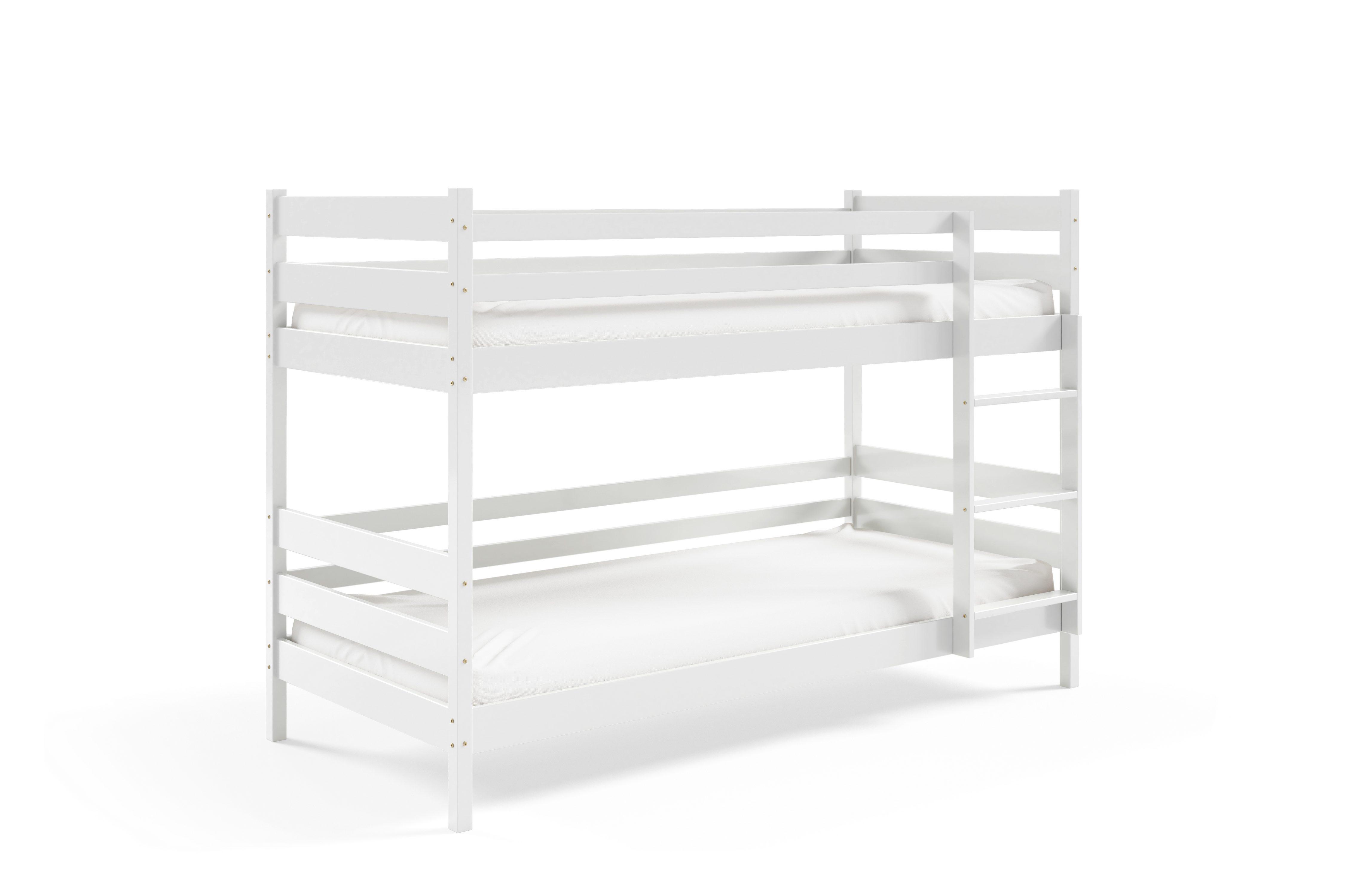 ETAGENBETT SIMBA 80x160 cm Weiß - Weiß, Holz (80/160cm) - MASSENO
