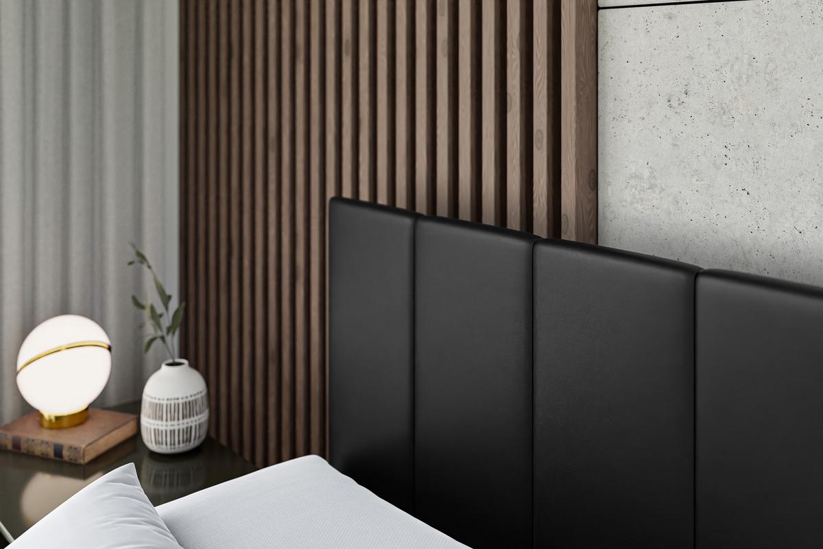 BOXSPRINGBETT MOETI-Z KING - 140x200 - H3/H4 - Schwarz Hochglanz - Schwarz Hochglanz, Holzwerkstoff (140/200cm) - ALTDECOR