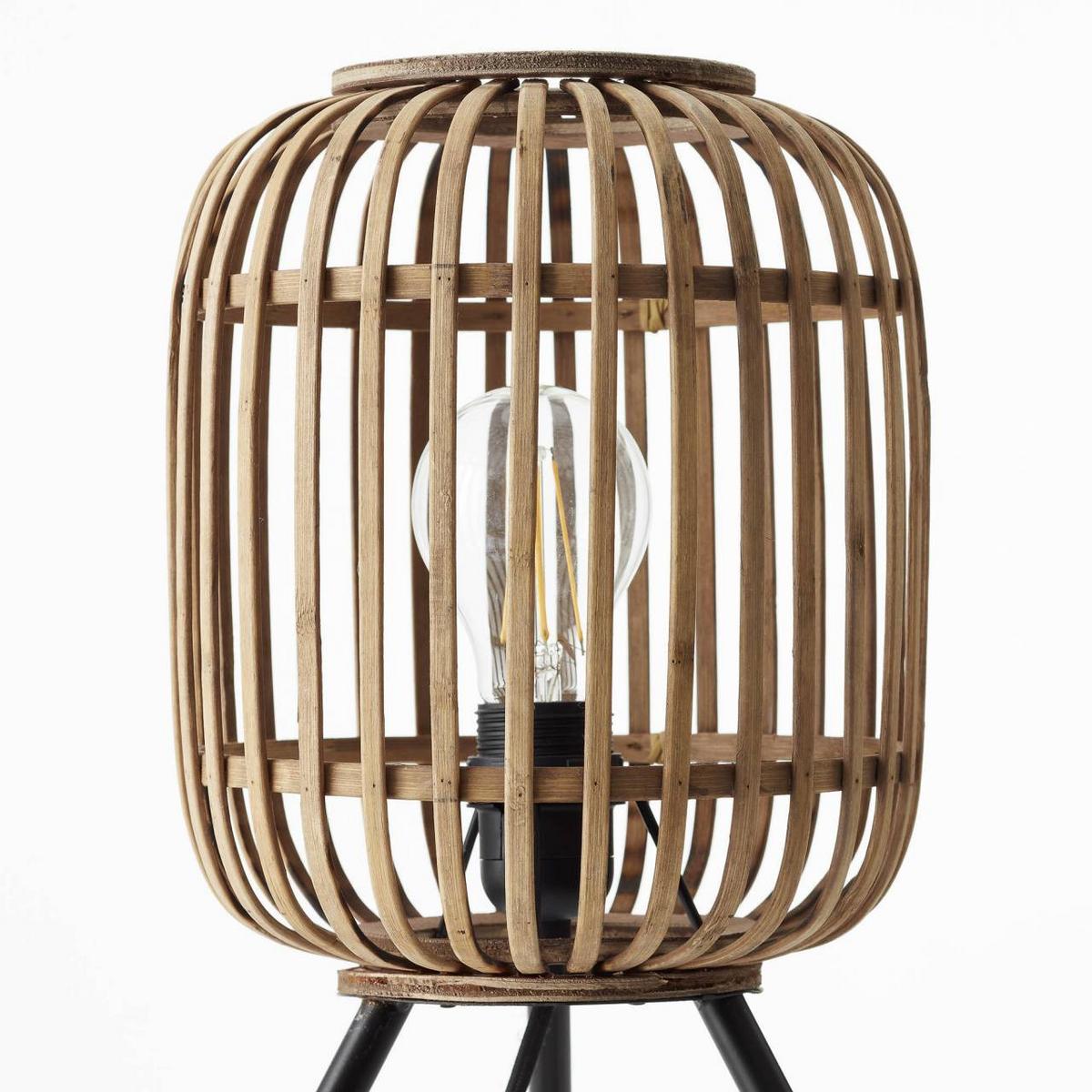 TISCHLEUCHTE Woodrow 93775/20 - Hellbraun, Metall (26/26/41cm) - Brilliant