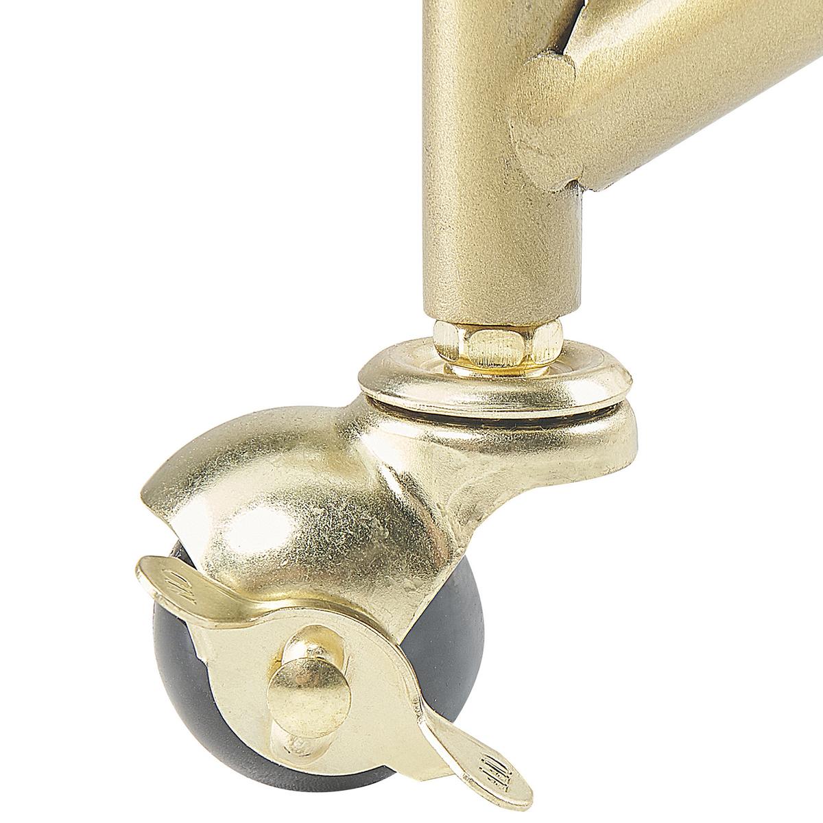 SERVIERWAGEN Metall Gold Noti - Transparent/Goldfarben, Metall (76/83/45cm) - Beliani