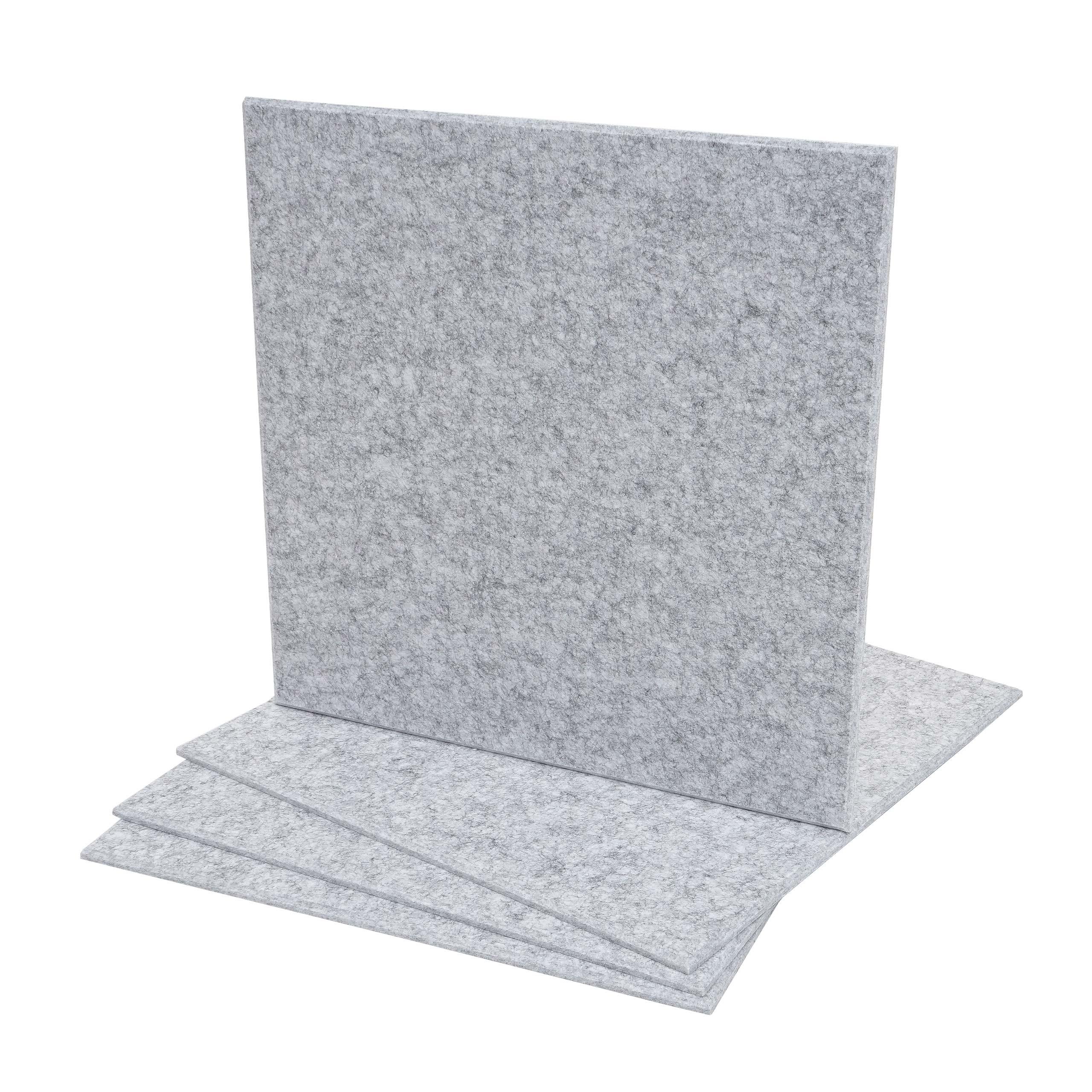 AKUSTIKWANDPANEEL Hellgrau Komplett-Set - Hellgrau, Textil (50/50/1cm) - MCW