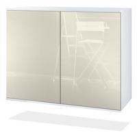 KOMMODE Skadu Creme Hochglanz - Creme, Holzwerkstoff (92.5/73.5/35cm) - Vladon