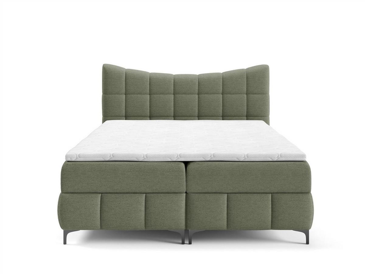 BOXBETT Charles Premi.. In Aragon - Grün, Holzwerkstoff/Textil (160/200cm) - Fun Möbel
