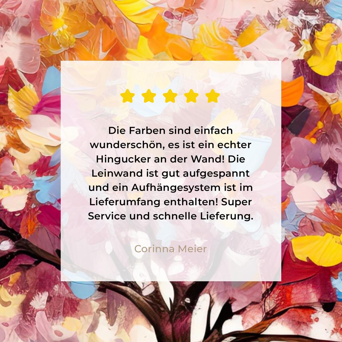 LEINWANDBILD Aquarell - Baum - Kunst - Abstrakt Deko Groß 90x90 cm - Rosa, Textil (90/90cm) - MuchoWow