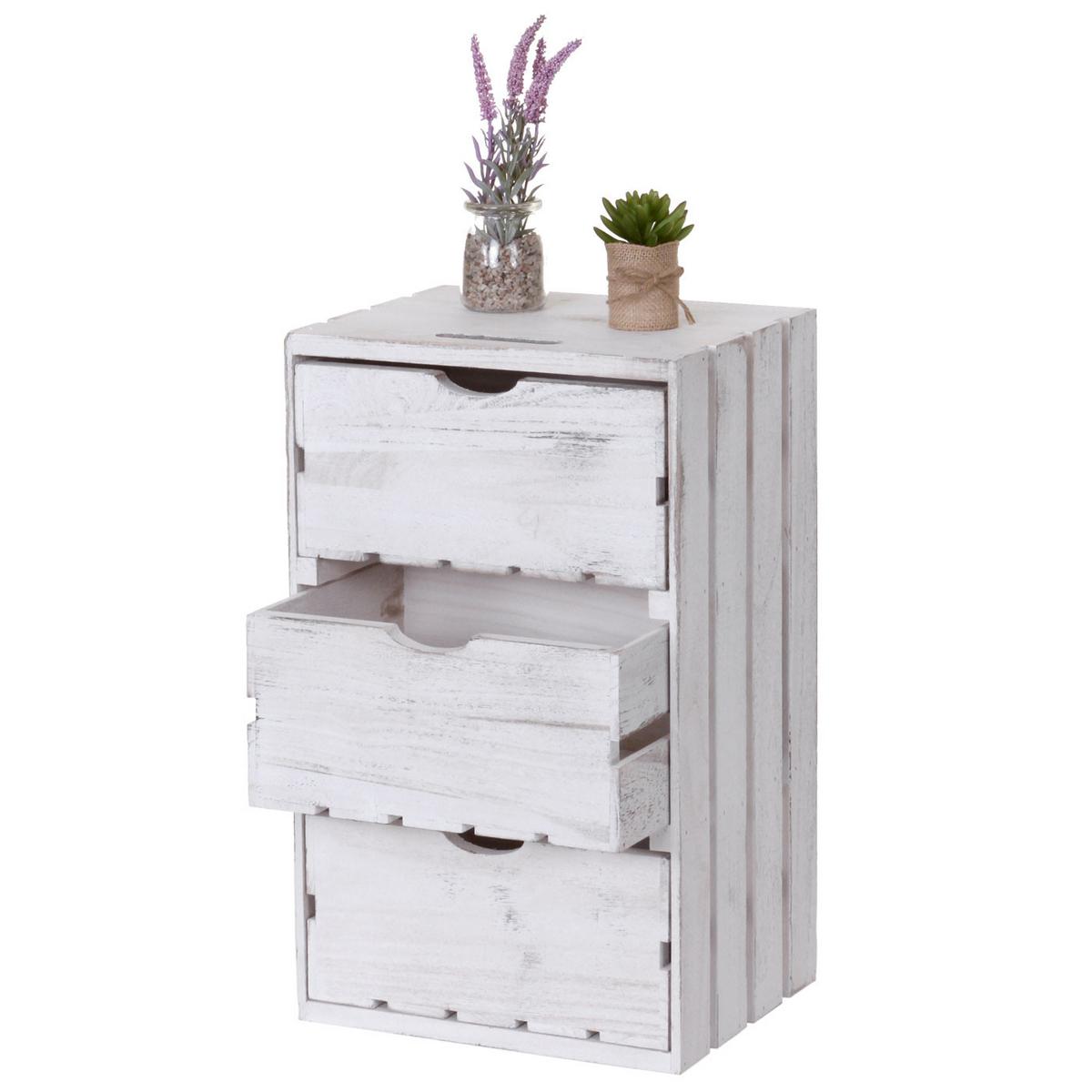 KOMMODE Weiß - Weiß, Holz (32/53/26cm) - MCW