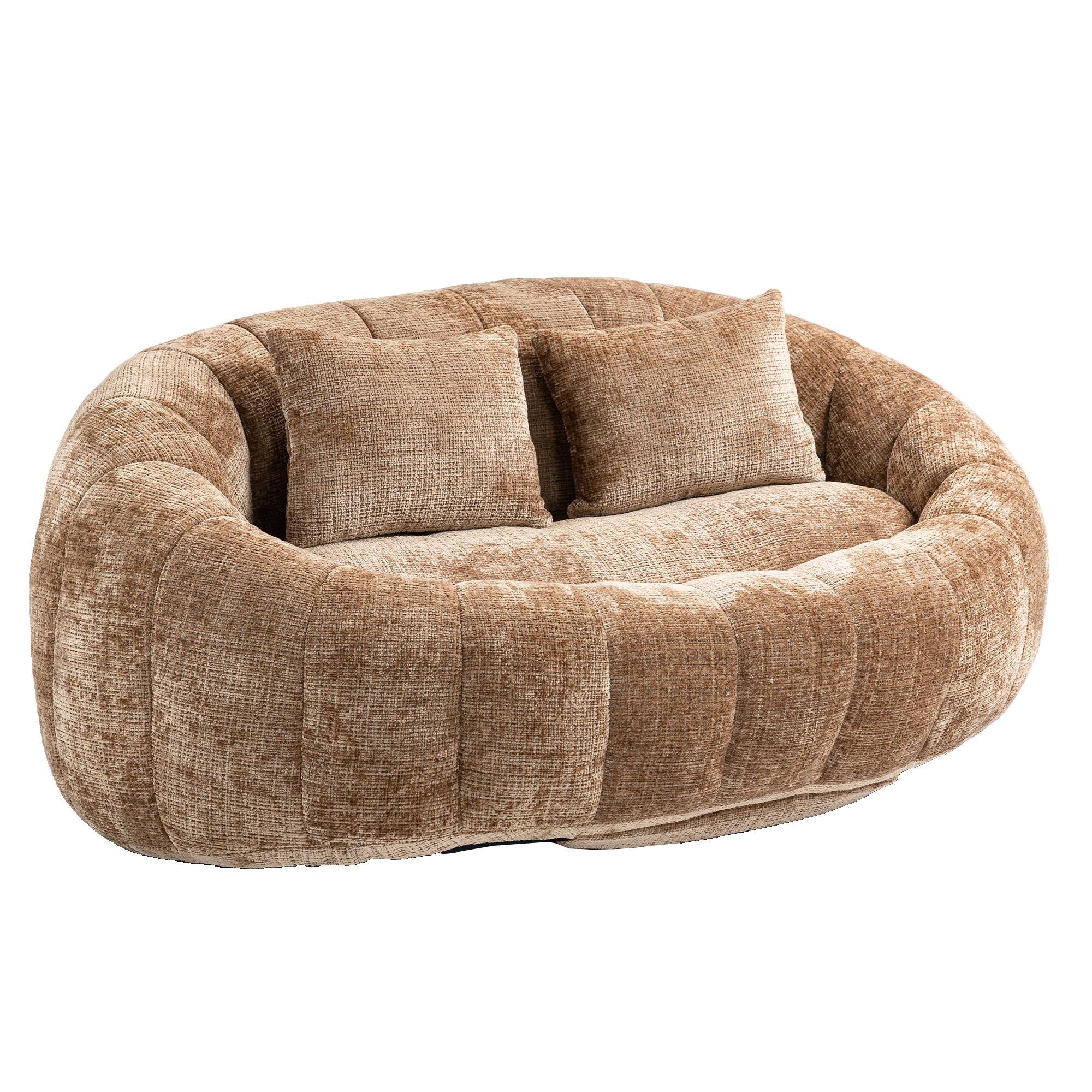 BEAN BAG SOFA – Komfortabler Lazy Lounger mit hochdichtem Memory - Braun, Textil (150/63/95cm) - Urban Meuble