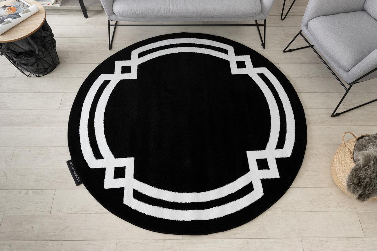 TEPPICH Hampton 140 cm - Schwarz, Textil (140/140cm) - rugsX