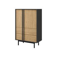 STANDREGAL Alsy 2S2D AL05 - Eichefarben/Anthrazit, Holzwerkstoff/Kunststoff (83/127/43cm) - MIRJAN24
