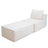CHAISELONGUE Cremeweiß - Weiß, Textil (75/63/194cm) - MCW