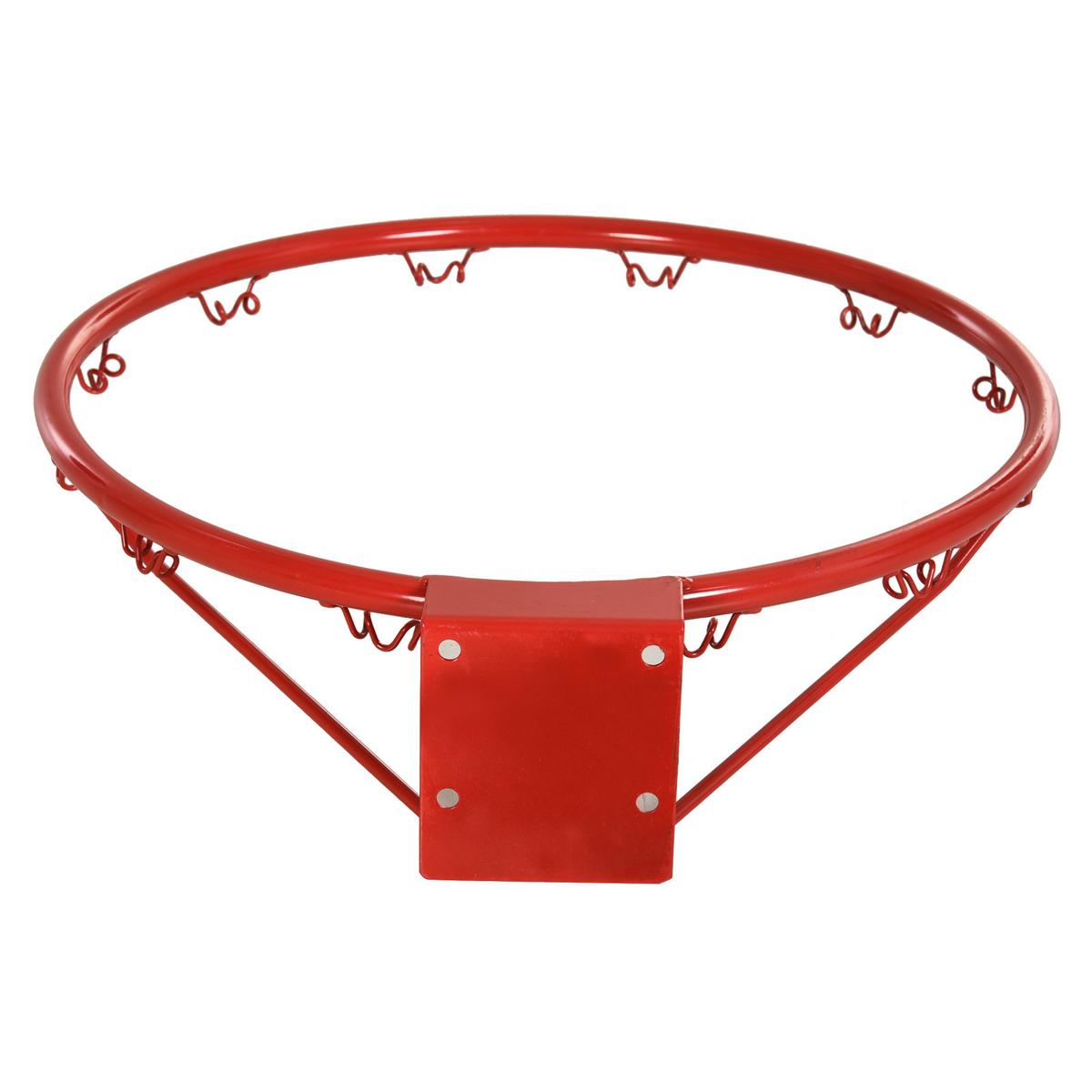 BASKETBALLKORB mit Netz Basketballnetz Metallrohr Rot+Blau+Weiß ø46 cm - Rot, Metall (1.6/46cm) - HOMCOM