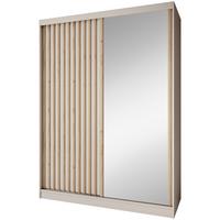 SCHWEBETÜRENSCHRANK Donatello mit 2 Türen. 180 cm, Kaschmir+eiche Artisan - Kaschmir/Eiche Artisan, Holzwerkstoff (180/205/60cm) - Beautysofa