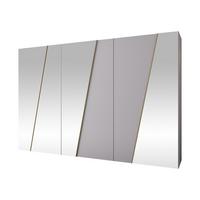 DREHTÜRENSCHRANK Zen 4L 300 cm - Goldfarben/Schwarz, Holzwerkstoff/Kunststoff (300/202/50cm) - MIRJAN24