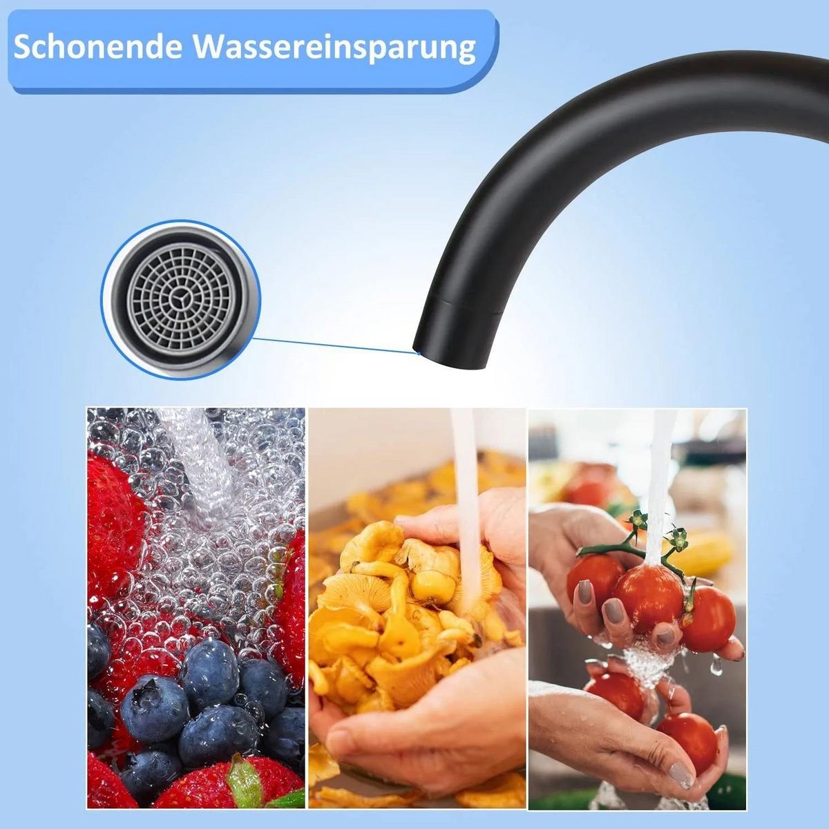 KÜCHENARMATUR SUSANNE 19/6/33 cm - Schwarz, Metall (6/33/19cm) - Nettlife