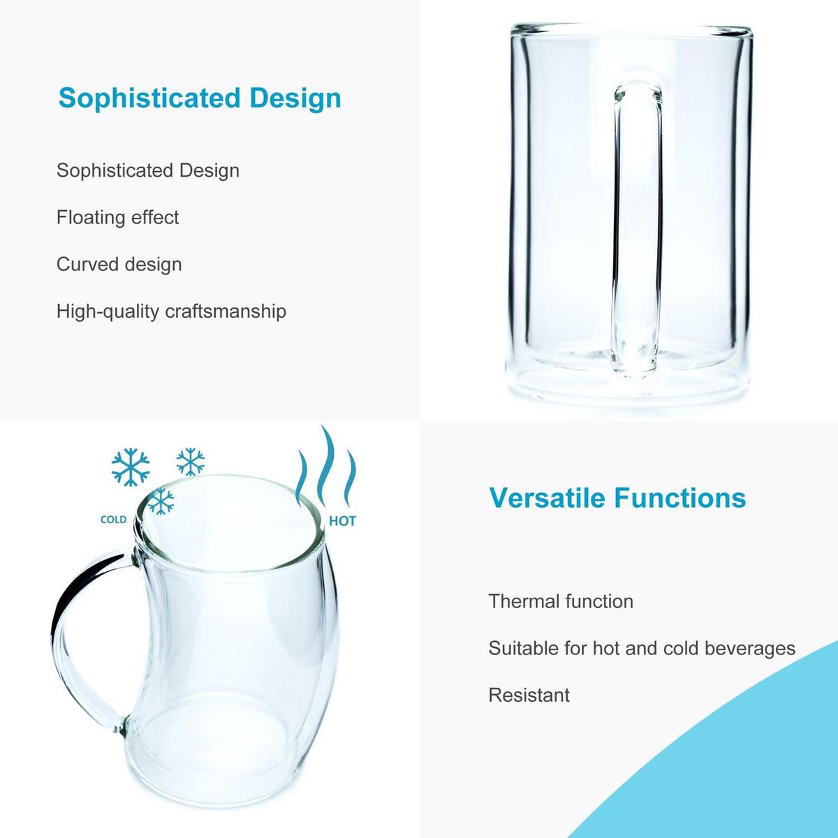 TEEGLAS 200ml (4er-Set) - Transparent, Glas (0.2L) - Intirilife