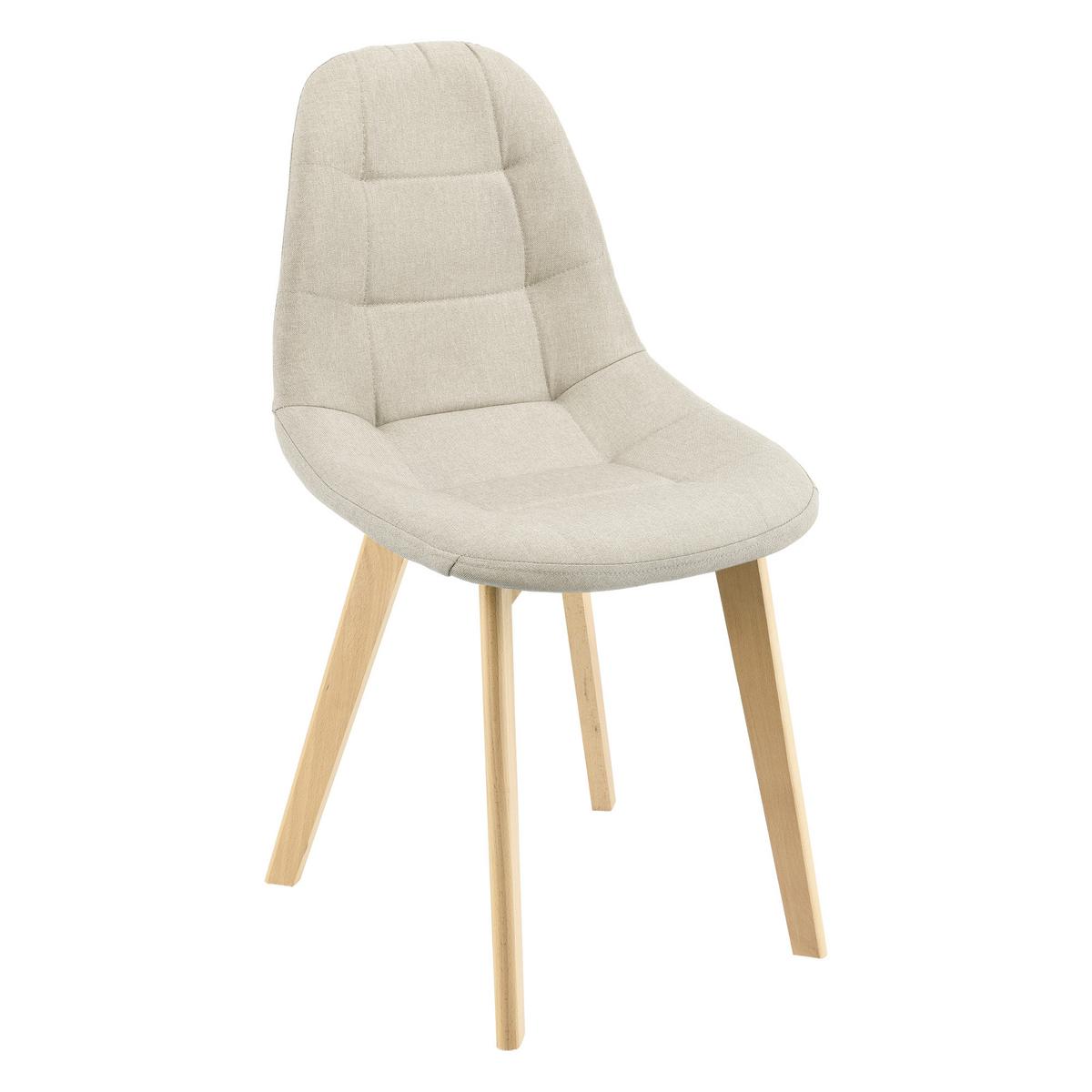 ESSZIMMERSTUHL Kopparberg 2er-Set - Beige, Textil (53/86/47cm) - [en.casa]