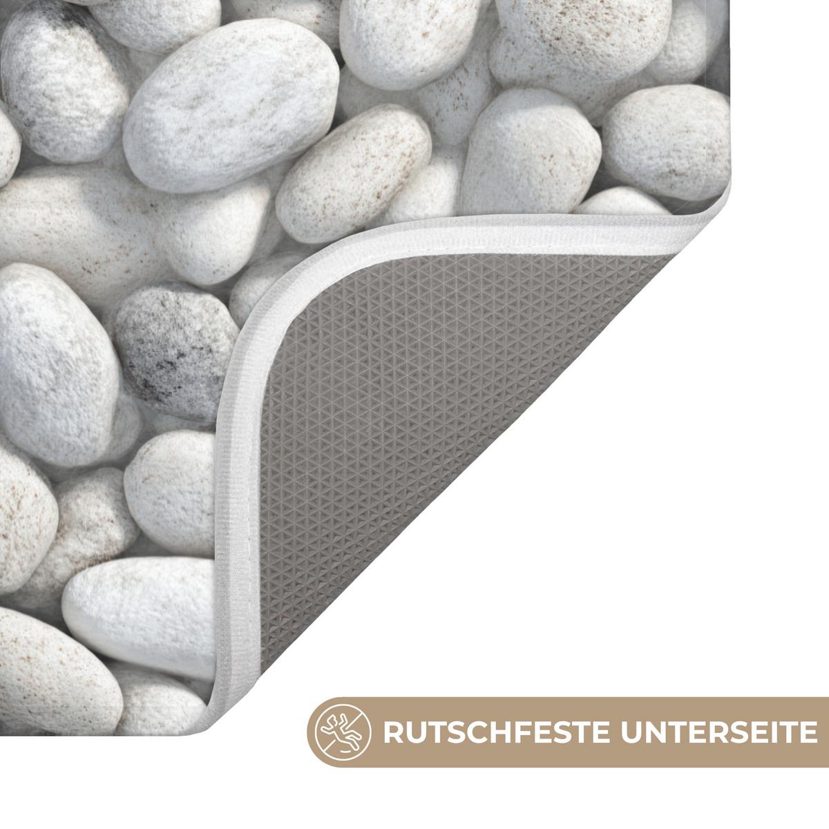WC-VORLEGER Steine - Grau - Oval WC Teppich 40x60 cm - Hellgrau, Textil (40/1cm) - OnlyWow