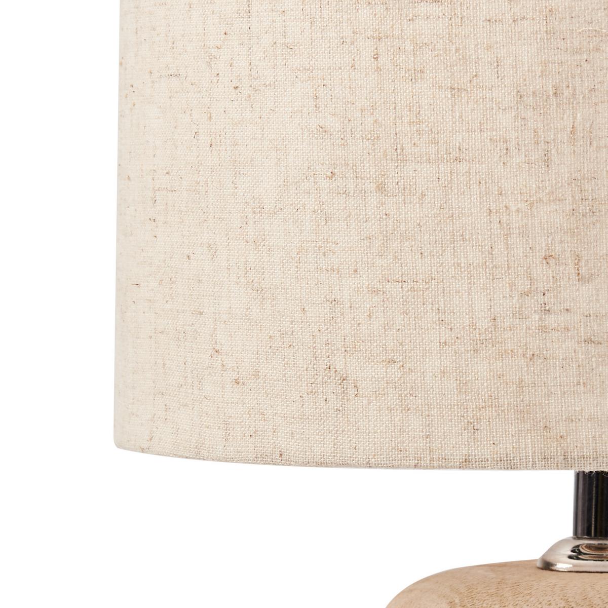 TISCHLAMPE Braun Betwa - Hellbraun/Beige, Holz (20/20/30cm) - Beliani