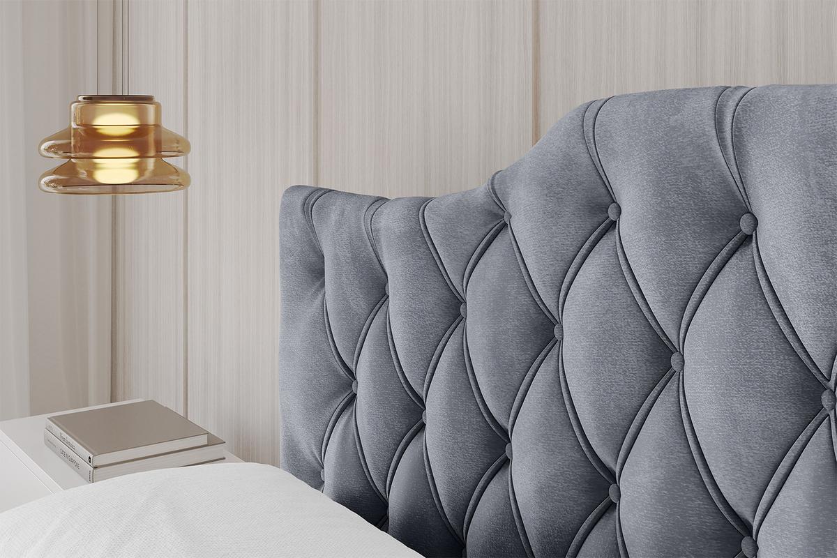 POLSTERBETT mit Bettkasten und Lattenrost, Bett mit Matratze H3/H4 - FALIO-V1 120x200 Grau - Grau, Holzwerkstoff/Textil (120/200cm) - ALTDECOR