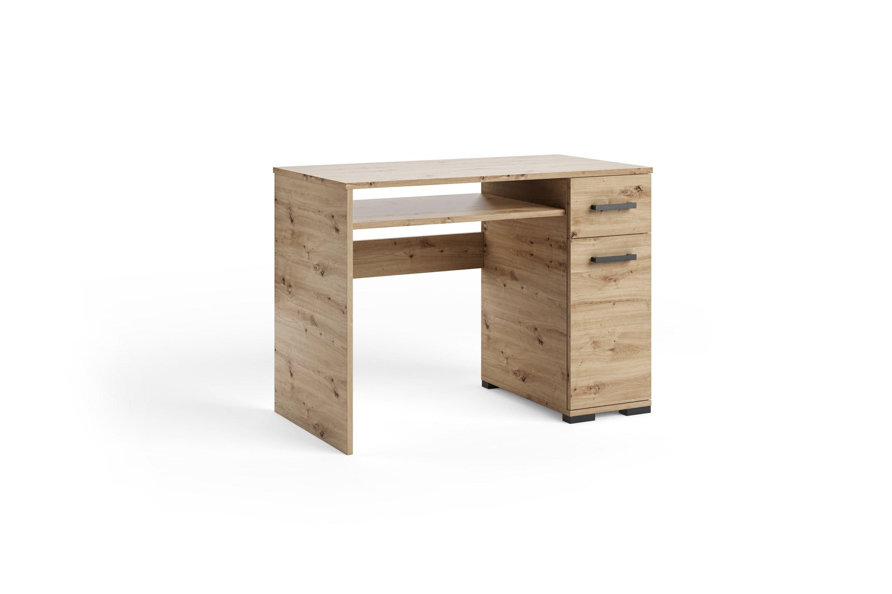 SCHREIBTISCH ALBANO 105x56x75 cm Bürotisch Computertisch, Eiche Artisan - Eiche Artisan, Holzwerkstoff (56/105/75cm) - MASSENO