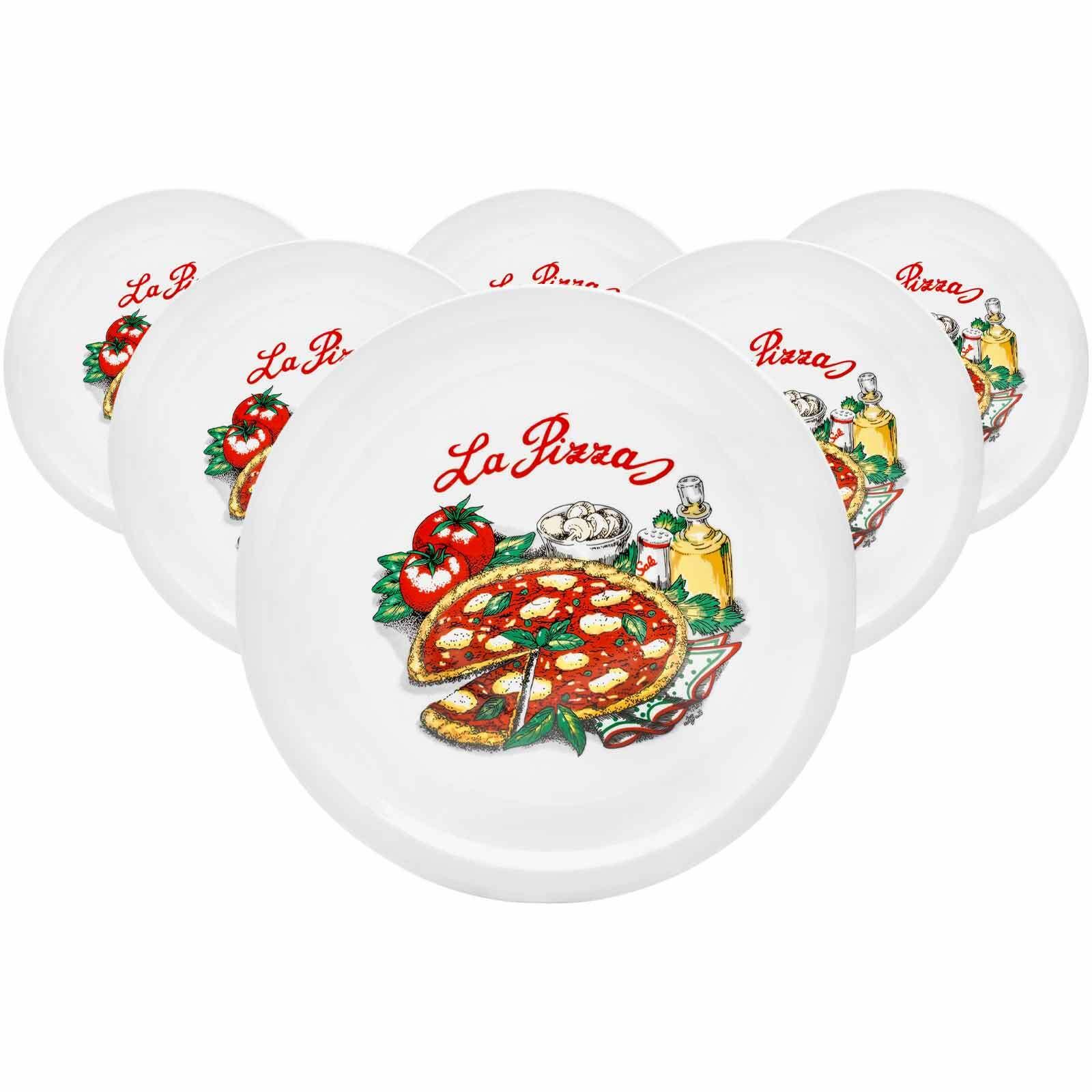 PIZZATELLER Napoli bunt ø 30,5 cm 6er Set - Multicolor, Keramik (30.5cm) - Van Well