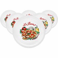 PIZZATELLER Napoli bunt ø 30,5 cm 6er Set - Multicolor, Keramik (30.5cm) - Van Well