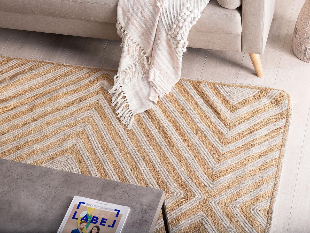 KURZFLOR-TEPPICH Pirli 200/140 cm - Beige, Textil (140/200cm) - Beliani