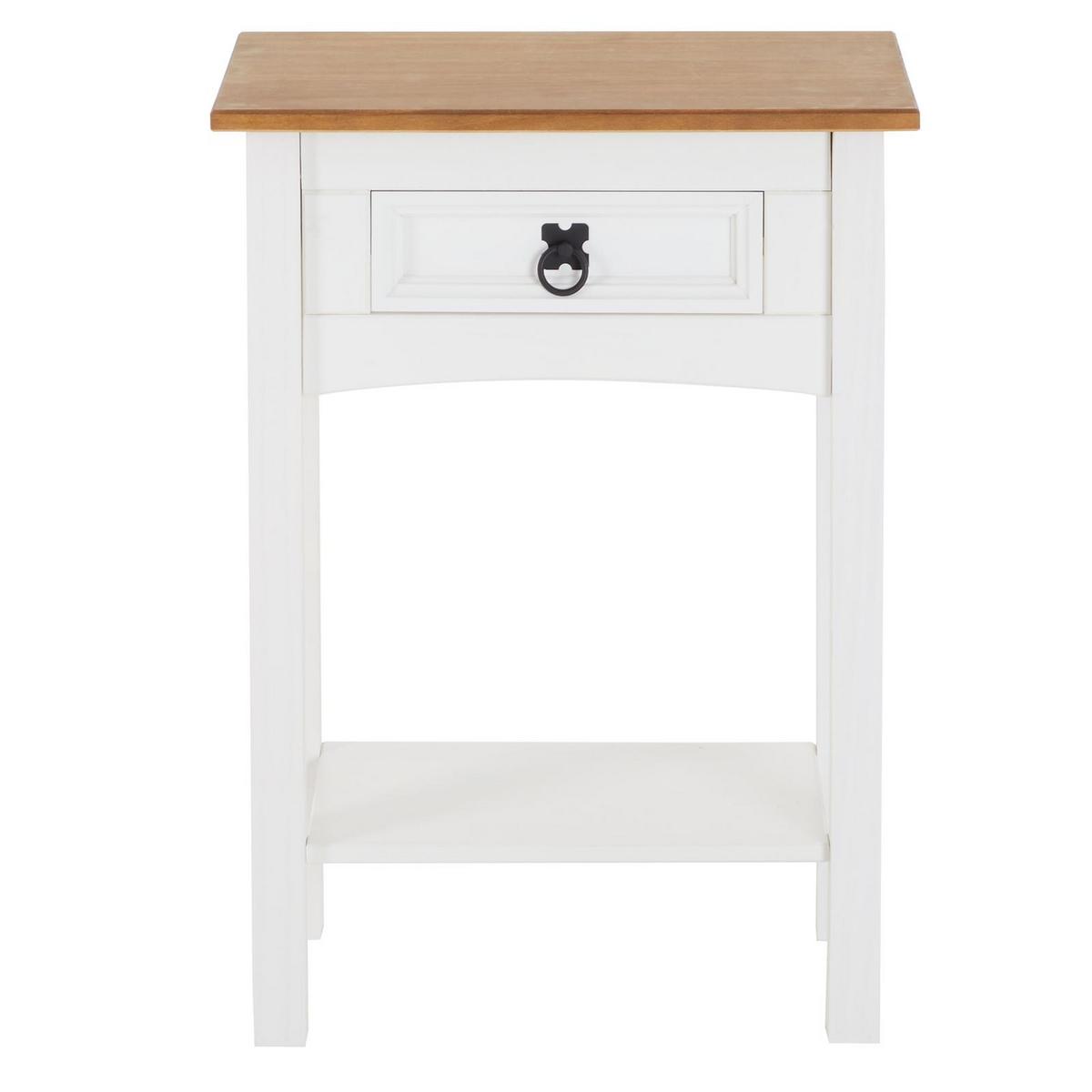KONSOLENTISCH CAMPO weiß/braun - Weiß/Braun, Holz (32/53/73cm) - CARO-Möbel