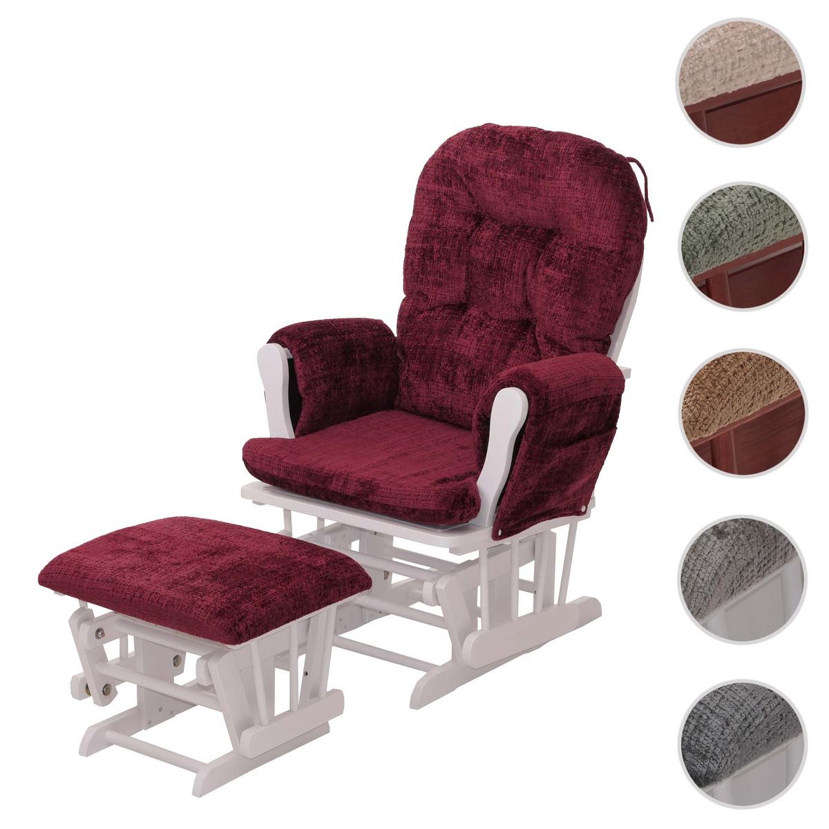 RELAXSESSEL Bordeaux, Weiß - Bordeaux/Weiß, Textil (75/100/71cm) - MCW