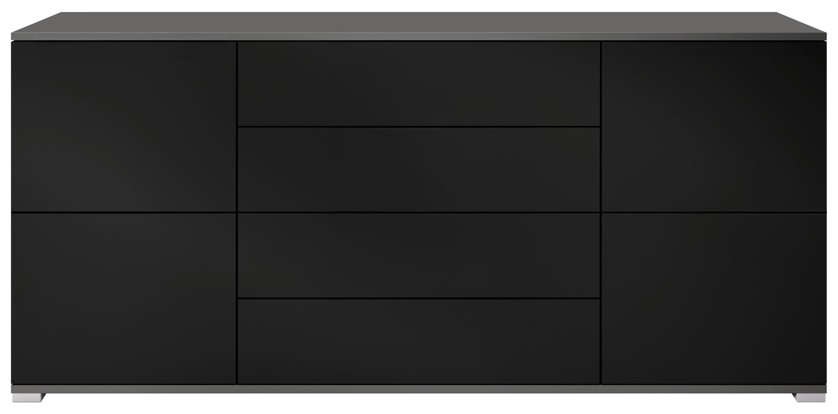 SIDEBOARD Rova Schwarz matt - Schwarz, Holzwerkstoff (166.5/75.5/35cm) - Vladon