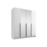 KLEIDERSCHRANK Santi II - Schwarz/Weiß, Holzwerkstoff/Metall (200/215/58cm) - MIRJAN24