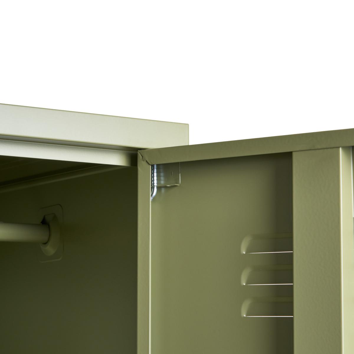 BÜROSCHRANK Metall Grün Frome - Grün, Metall (38/185/50cm) - Beliani
