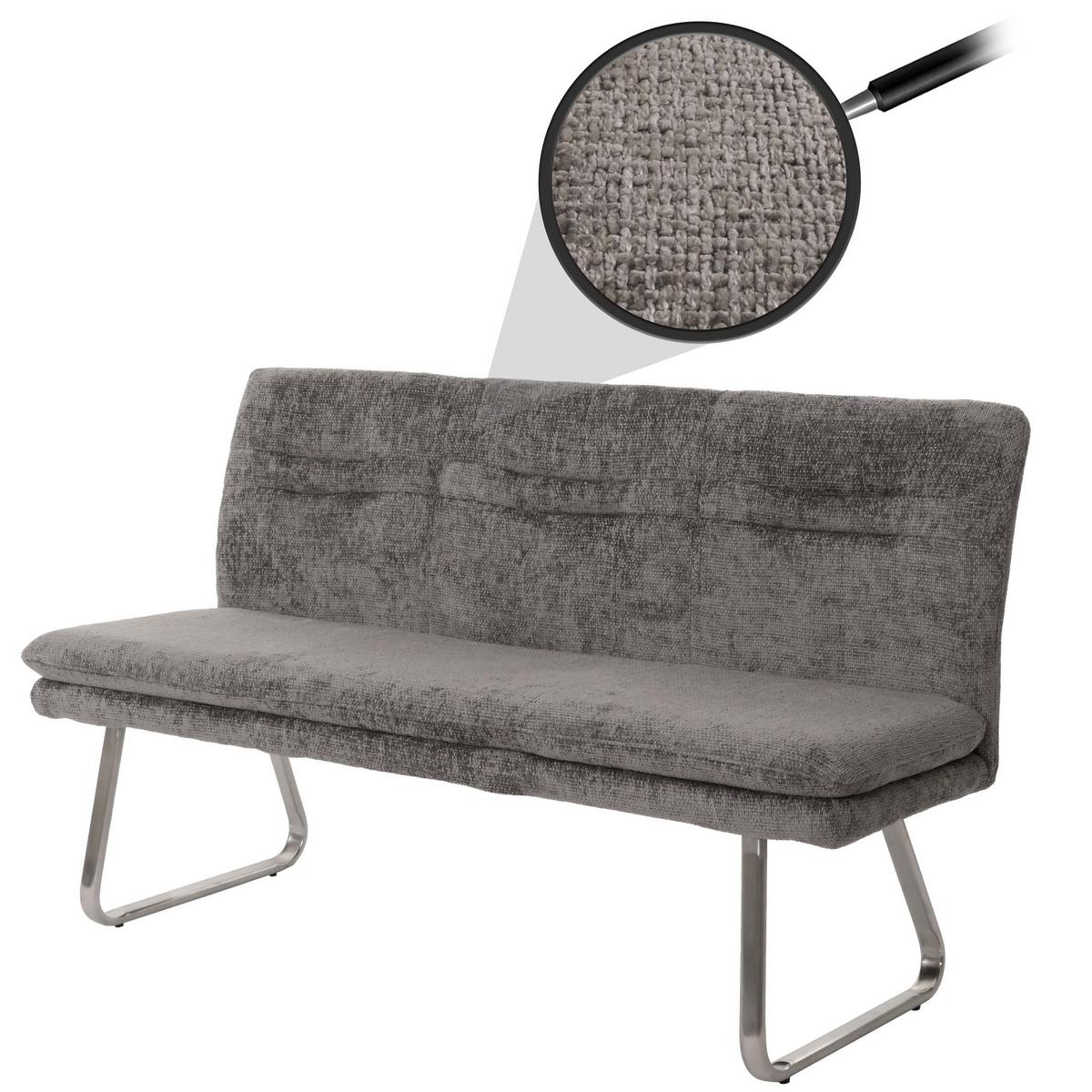 SITZBANK Grau - Dunkelgrau/Grau, Textil (160/90/58cm) - MCW