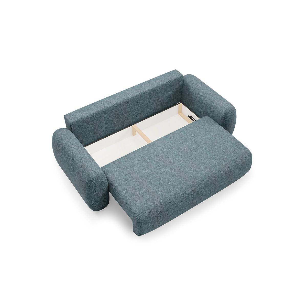 SOFA Carmela 3 Sitzplätze Blau - Blau, Holz (266/95/121cm) - Petits-meubles