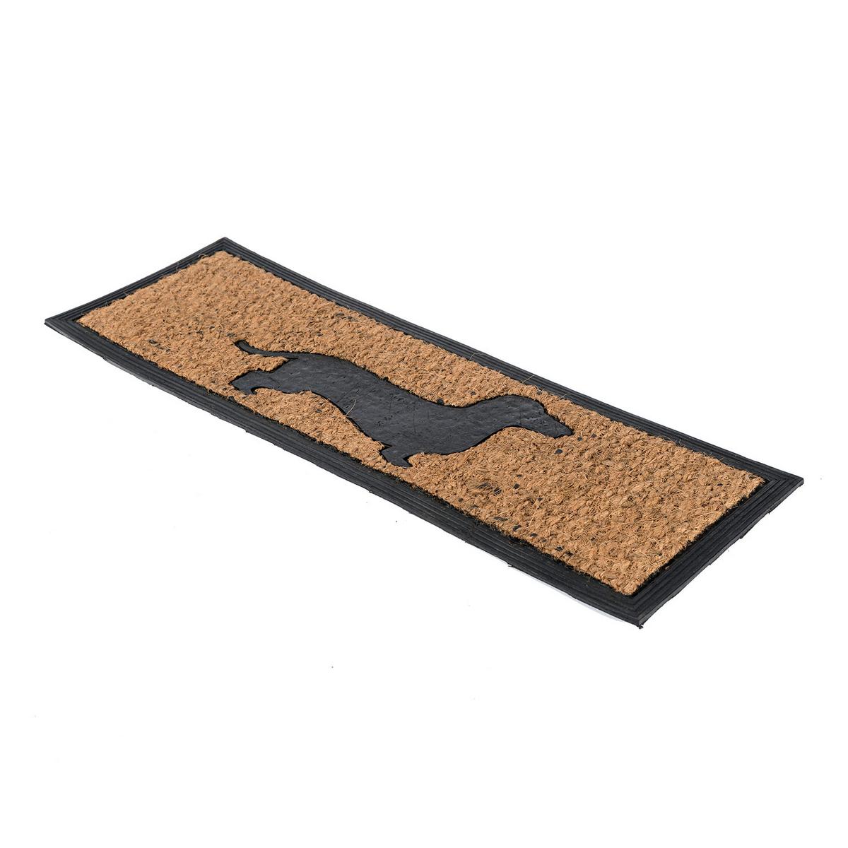 FUSSMATTE Dackel, Kokos & Gummi 25/75 cm - Naturfarben, Naturmaterialien (25/75cm) - Homescapes
