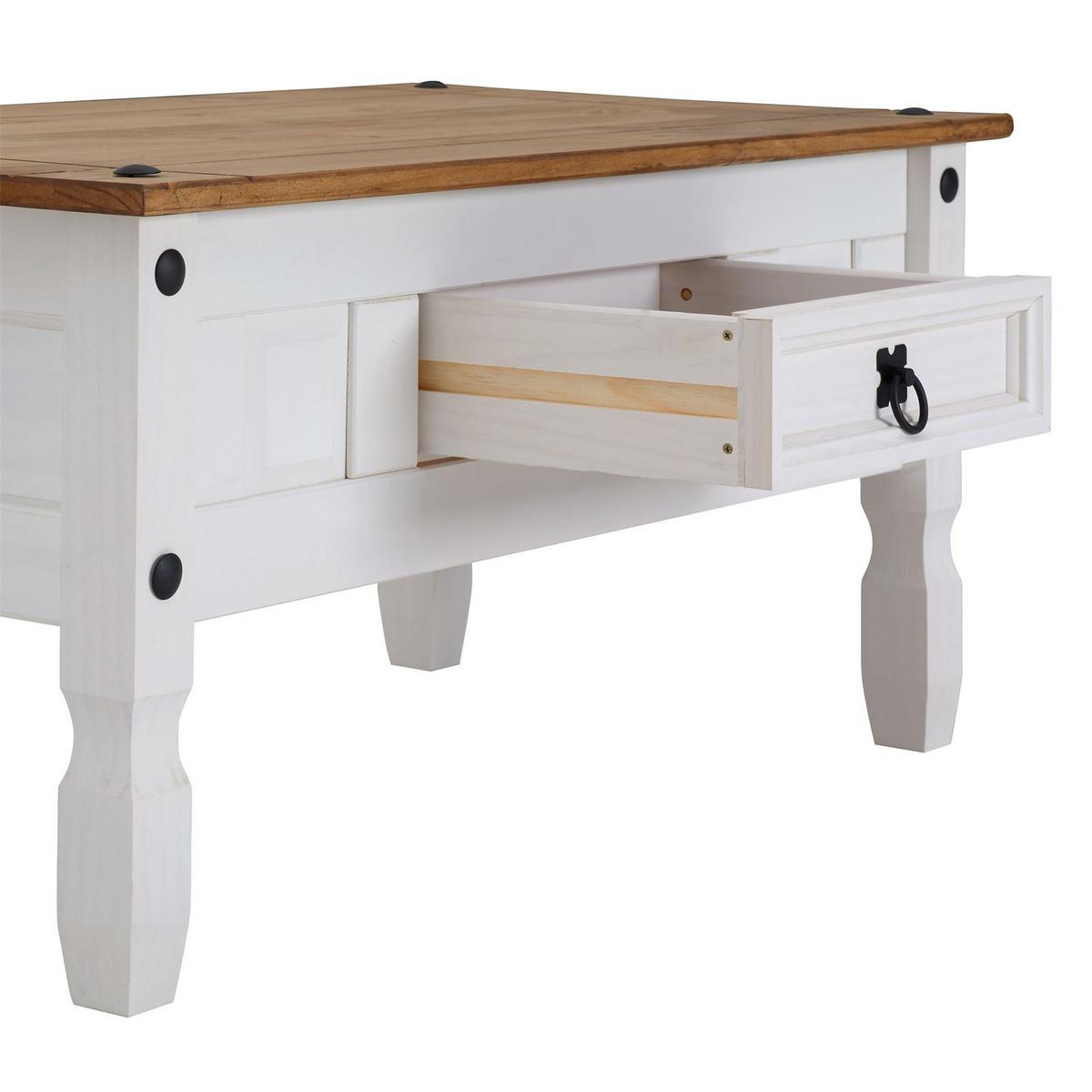 COUCHTISCH CAMPO - Weiß/Braun, Holz (50/95/45cm) - CARO-Möbel