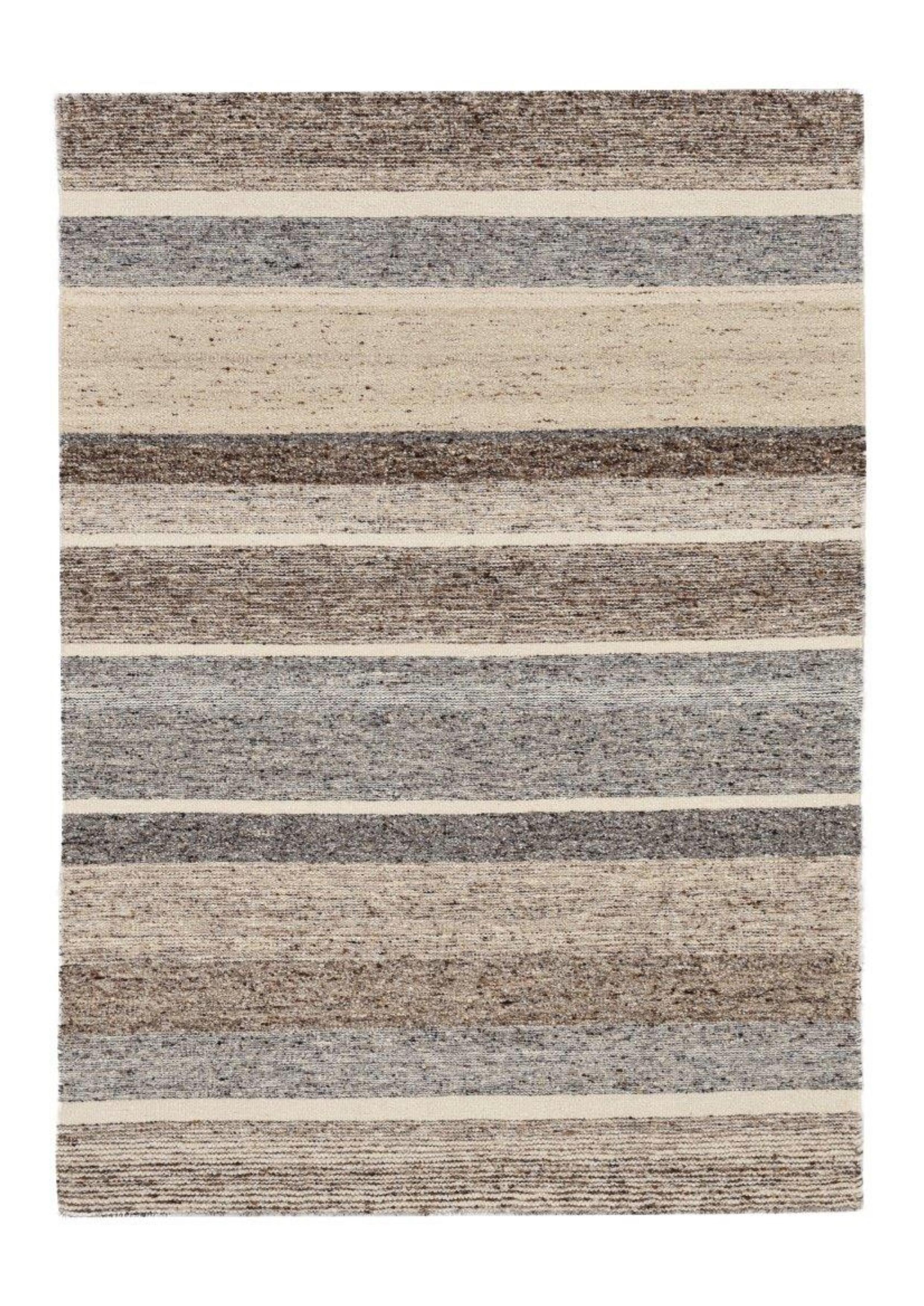 HANDWEBTEPPICH Ehrwald TK-155 Wendbar 90x160 cm - Beige, Textil (90/160cm) - THEKO