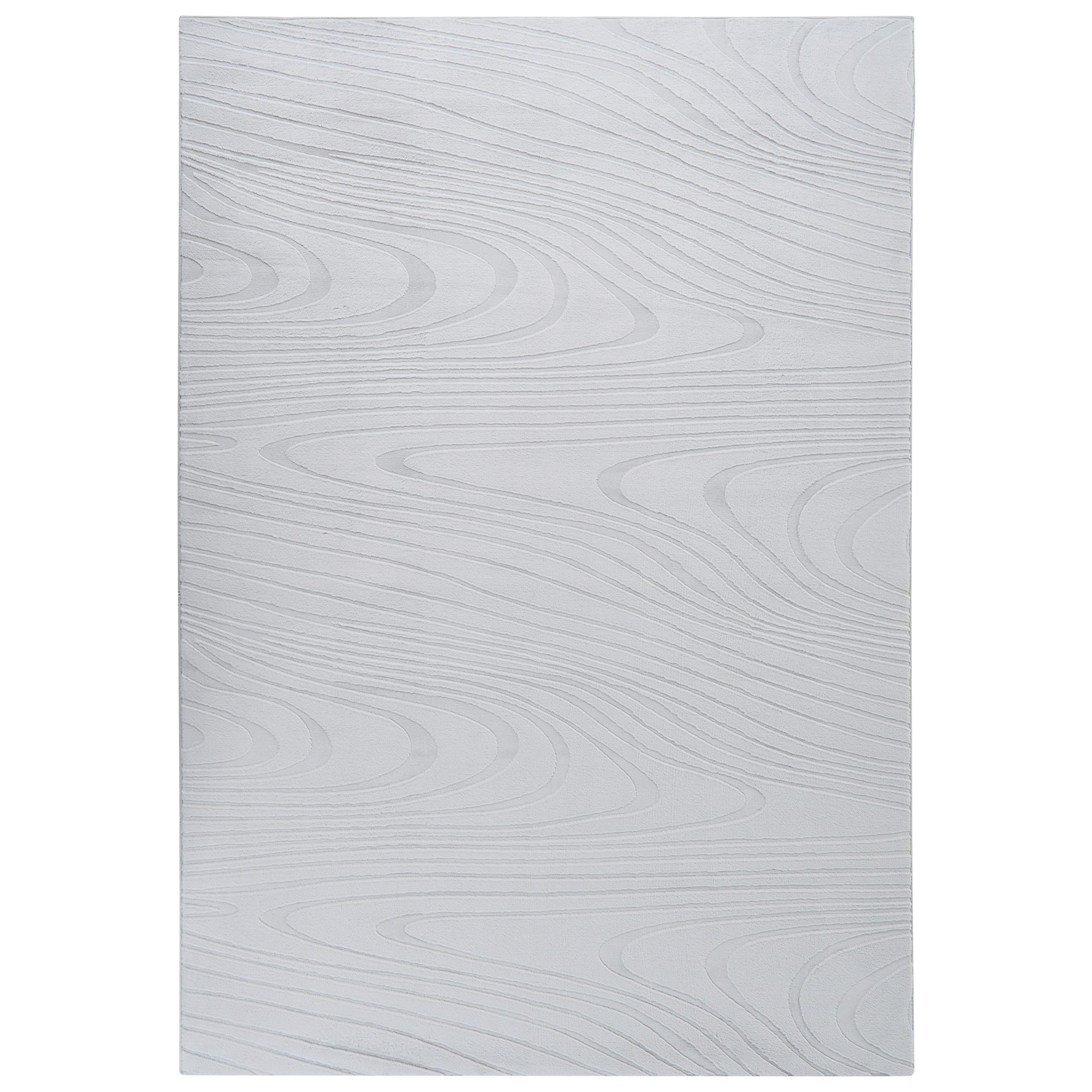 KUNSTFELLTEPPICH Hellgrau 160/230 cm Ontake - Hellgrau/Grau, Kunststoff (160/230cm) - Beliani