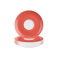 KOMBIUNTERTASSEN Liberty Pure Colors Flamingo Red ø 16 cm 6er Set - Rot, Keramik (16.1cm) - Seltmann Weiden