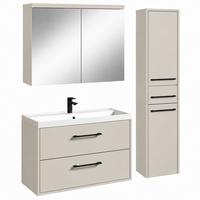BADMÖBEL-SET Florence 3 Teile Cashmere - 80 x 40 x 51 cm - Kaschmir, Holz (80/54/46cm) - Badplaats