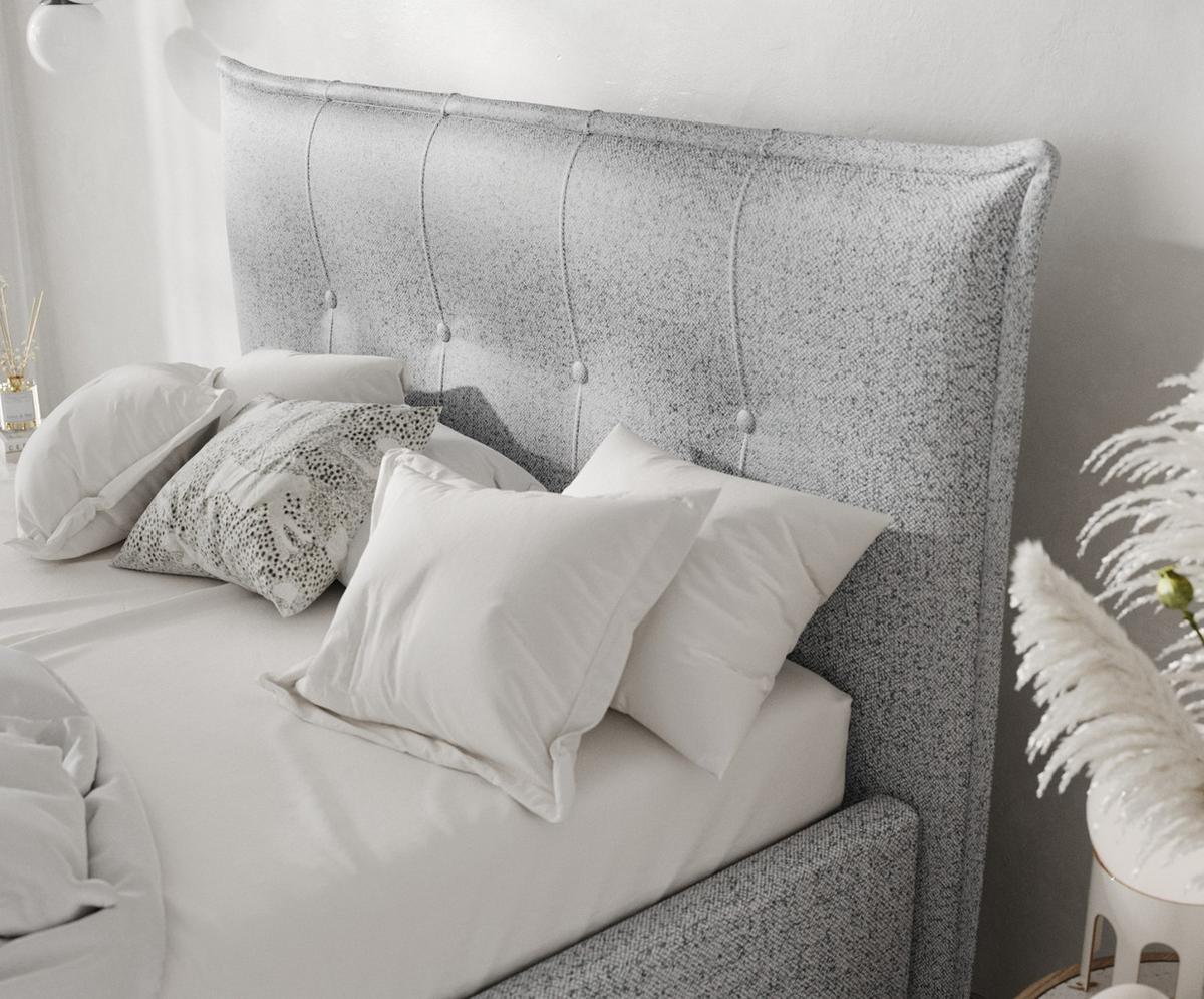 POLSTERBETT Plaza 140/200 cm Grau im Riva Stoff - Naturfarben/Grau, Holz/Holzwerkstoff (140/200cm) - AltaBeds