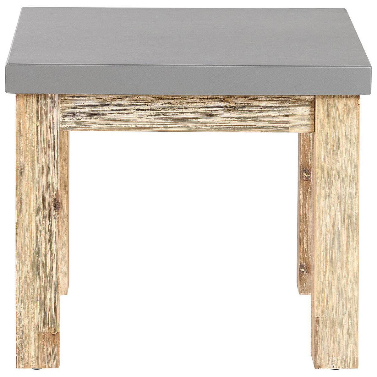 GARTENSTUHL Akazienholz grau Ostuni - Grau, Stein (50/45/40cm) - Beliani
