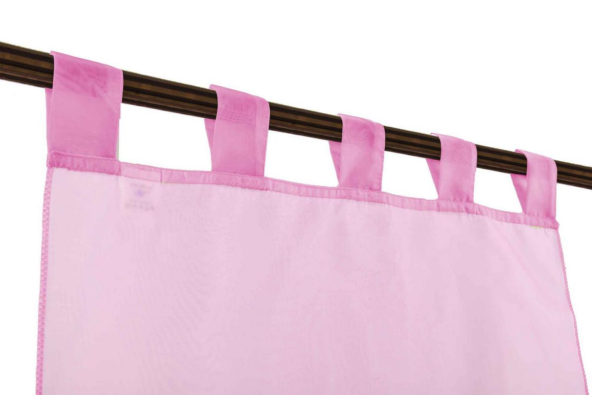 SCHEIBENGARDINE GERA 90x60 cm Rosa - Rosa, Textil (60/90cm) - Gardinenbox