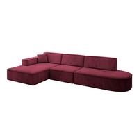ECKSOFA Ottomane Links IREA-L2-v4 - 327x165x77 cm Bordeauxrot - Bordeaux, Holzwerkstoff/Textil (327/165cm) - ALTDECOR