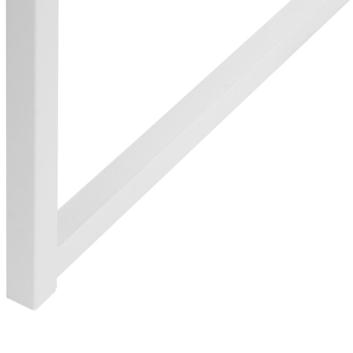 SCHREIBTISCH 110/50 cm Weiß Zyra - Weiß, Holzwerkstoff/Metall (50/110/95cm) - Beliani