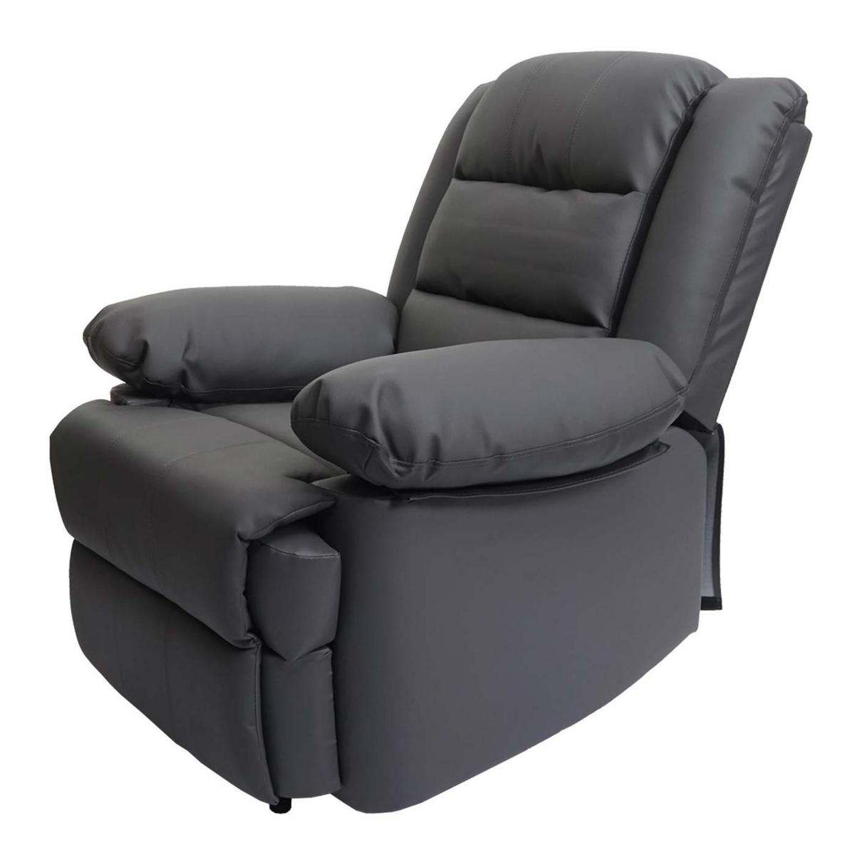 RELAXSESSEL Grau - Grau, Leder (87/101/150cm) - MCW