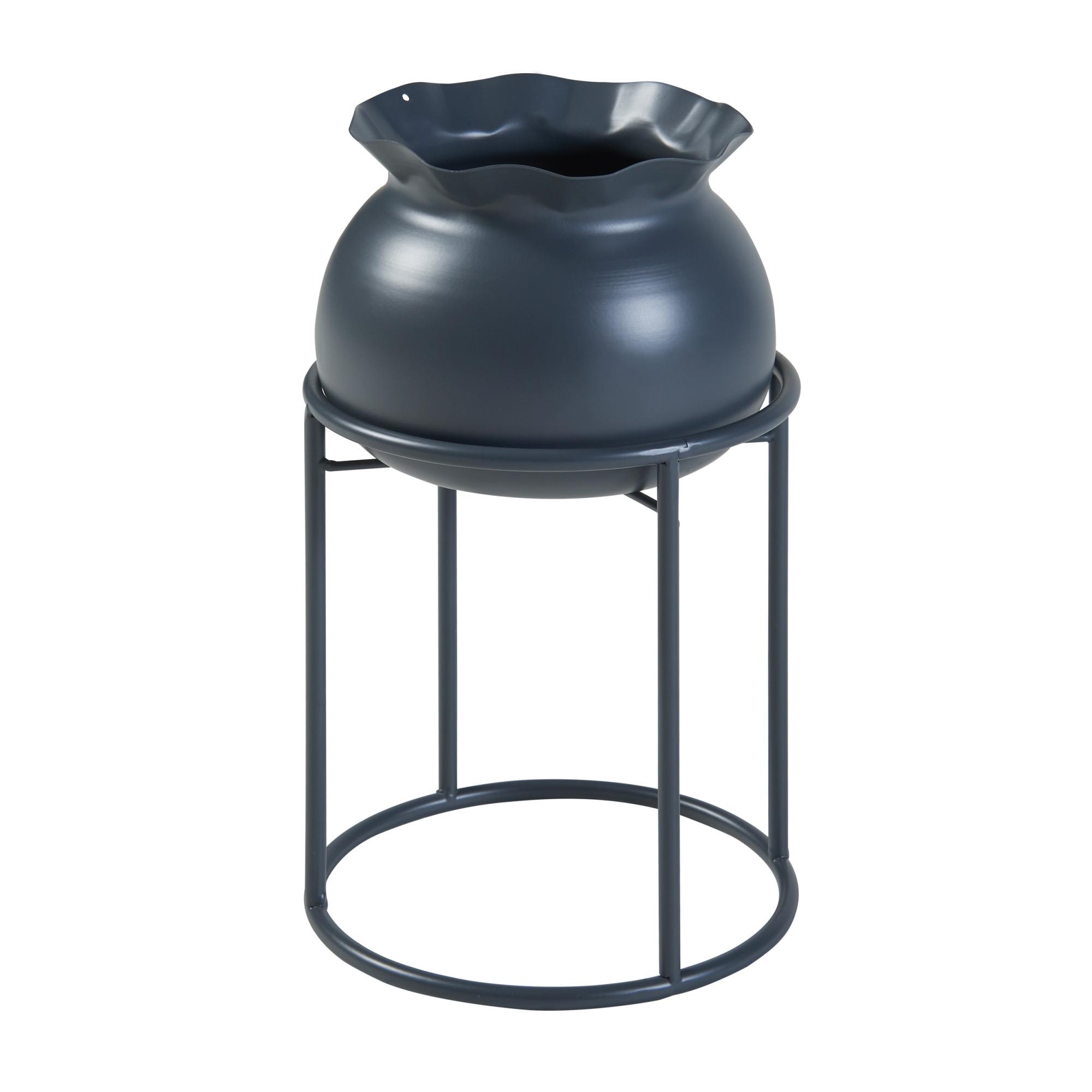 BLUMENSTÄNDER Assen - Schwarz, Metall (19.5/19.5/31.5cm) - [en.casa]