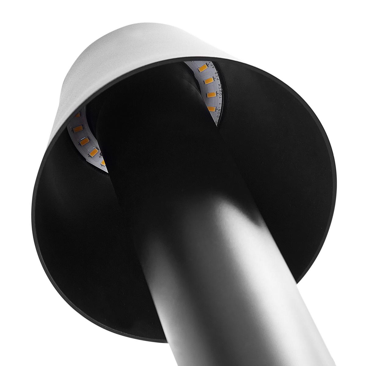 LED-POLLERLEUCHTE Schwarz Holmes - Schwarz, Metall (12/12/60cm) - Beliani